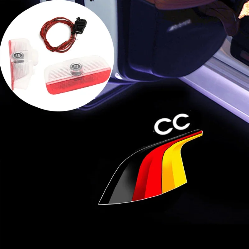 2 шт. светодиодные лампы приветствия двери автомобиля с логотипом для VW CC 2009-2019 2016