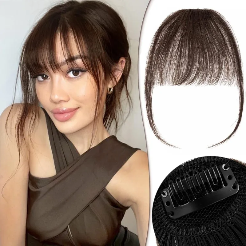 Натуральные накладные челки на лоб