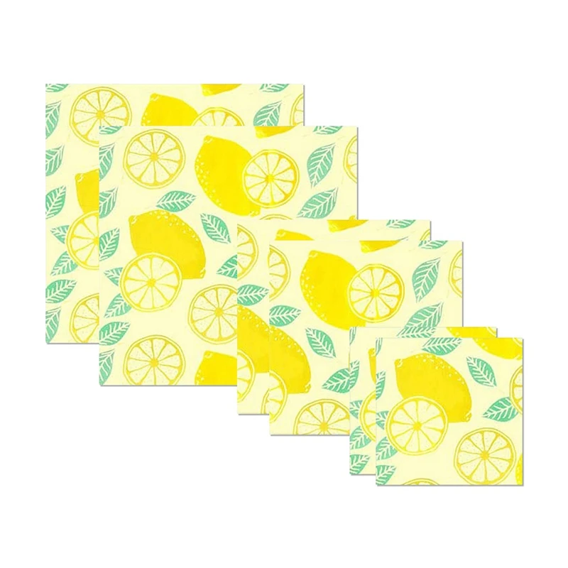 

Set Of 6 Pack, Eco Friendly Reusable Food Wraps, Sustainable Plastic Free Food Storage, Sandwich Wrappers