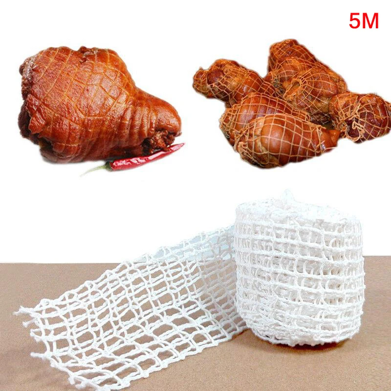 

1Pc 5m Meat Netting Roll Elastic Ham Sausage Net Butcher's String Packaging Net Meat Cooking Net Cover Tool Kitchen Accesories