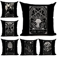 witchcraft divination tarot cushion cover astrology darkness style pattern sofa throw pillows living room decorative pillowcase