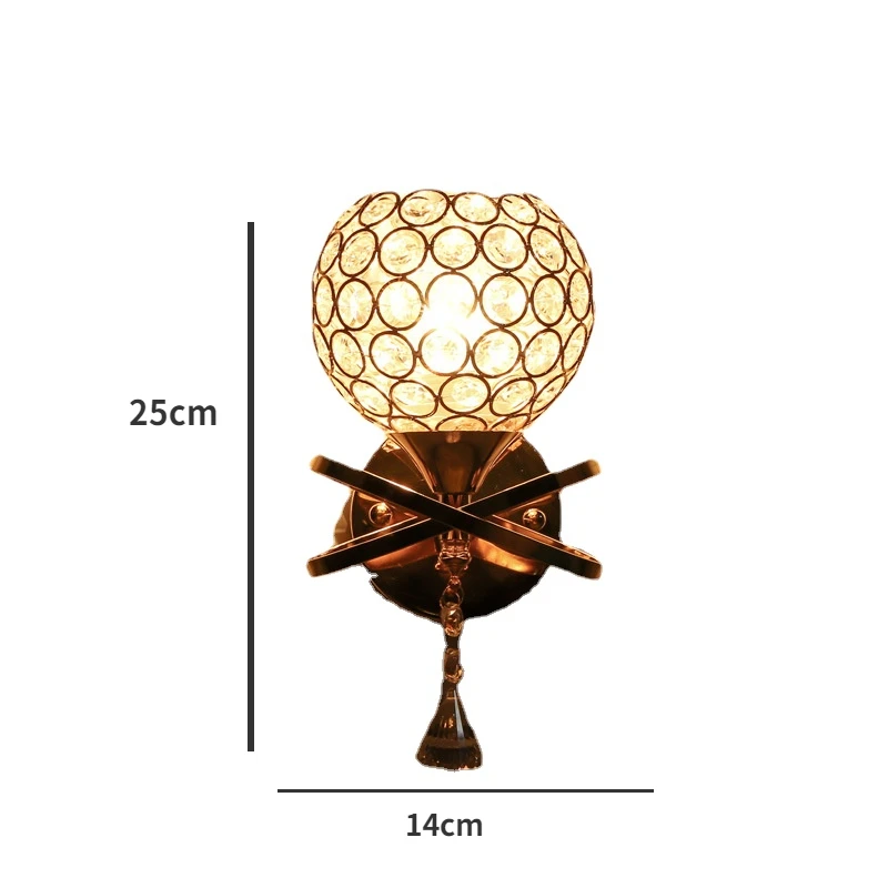 Modern Luxury Flower Bedside Lamp Crystal Wall Lamp Classic Design Creative  Aristocratic Decorative Corridor Light Fixtures