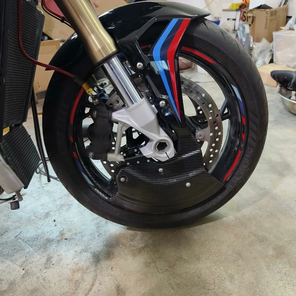 Фото Для BMW S1000R M1000R S1000RR M1000RR S1000XR 2019-2025: Защитная накладка на суппорт и тормозной диск из карбона №5