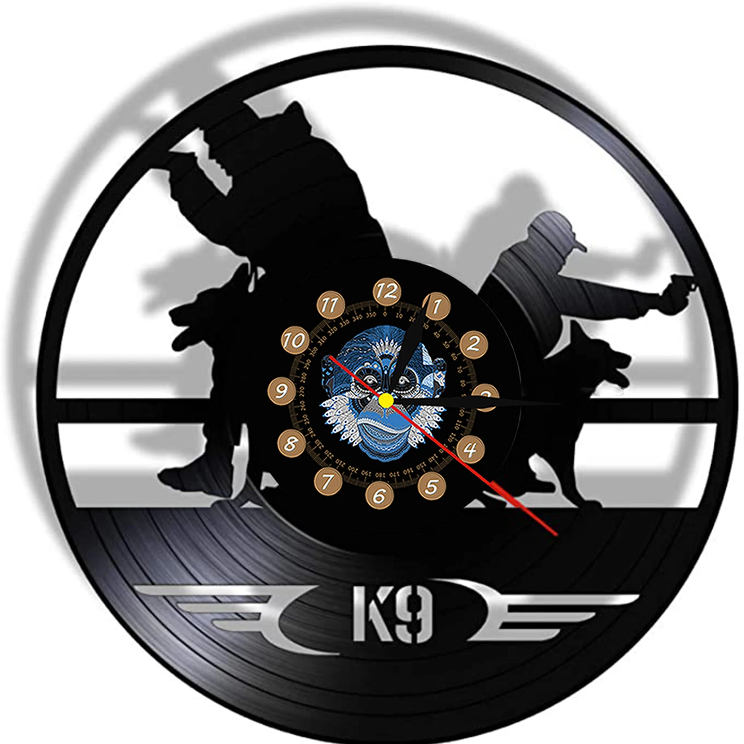 

Виниловые Настенные часы с изображением животных, виниловые украшения для дома, подарок для любителей собак, 12 дюймов, современный дизайн