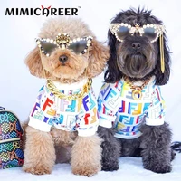 dog clothes puppy fashion t shirt summer spring thin breathable softed cute dogs letter printing shirt pet clothing costume