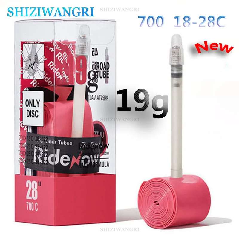 

Сверхлегкая Трубка Ridenow 19g из ТПУ 18 дюймов 28C, внутренняя шина для дорожного велосипеда 45 мм 65 мм 85 мм 700C, супер яркая внутренняя трубка для тормоза Dics