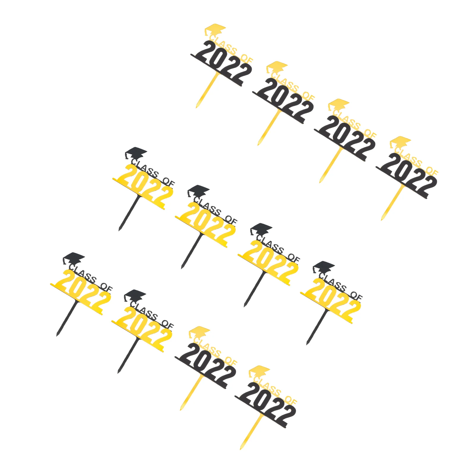 

12pcs Graduation Season 2022 Cake Decors Cake Picks Party Dessert Picks