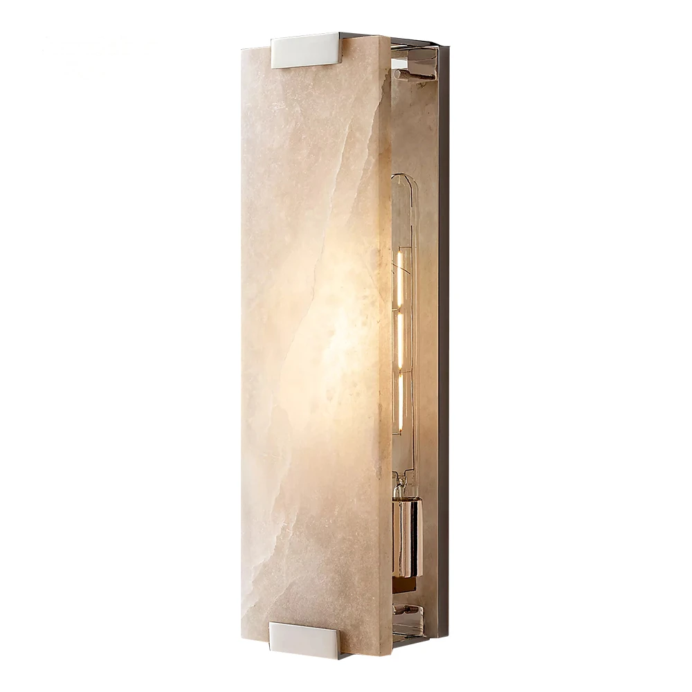 

Современные винтажные светодиодные лампы ручной работы, бра из абастера с мраморным камнем для гостиной, ванной, спальни, коридора, декорат...