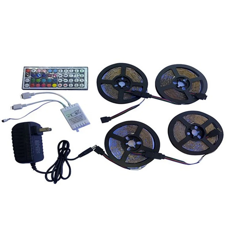 

20 Meter 3528RGB Strip Light Kit 44Keys Remote Control Water Proof US PLUG