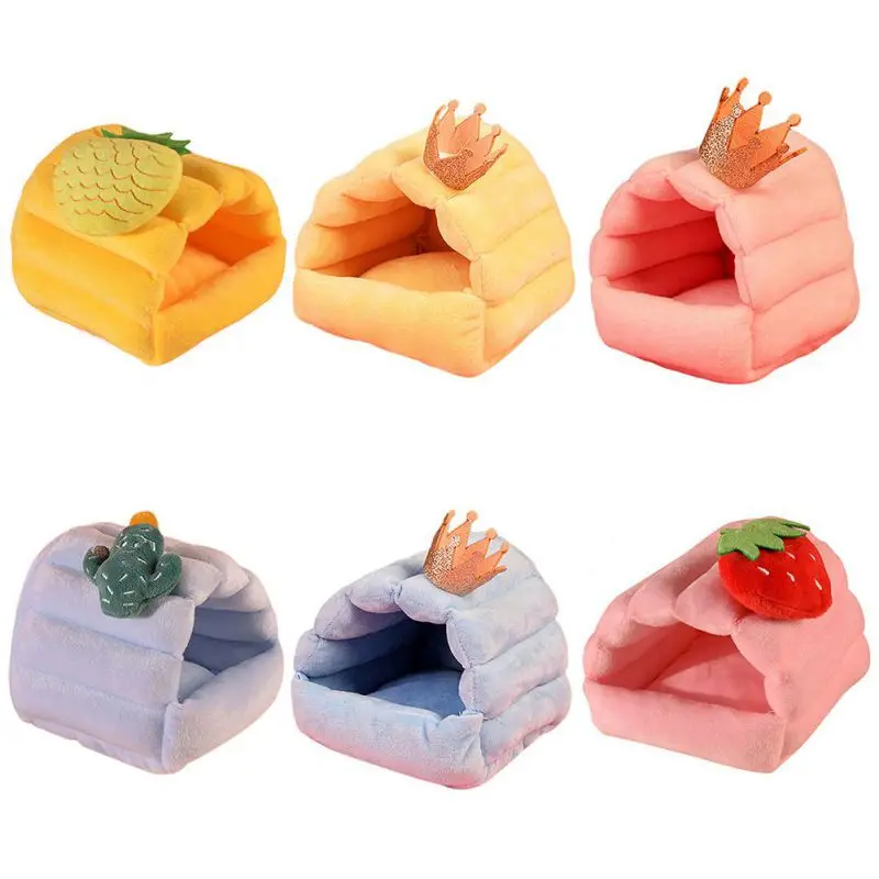 

Chinchilla Rat Rabbit Bed Small Pet Animal Hamster Cages Warm House Nest for Guinea Pigs Mice Cotton Fabric Hot Sell