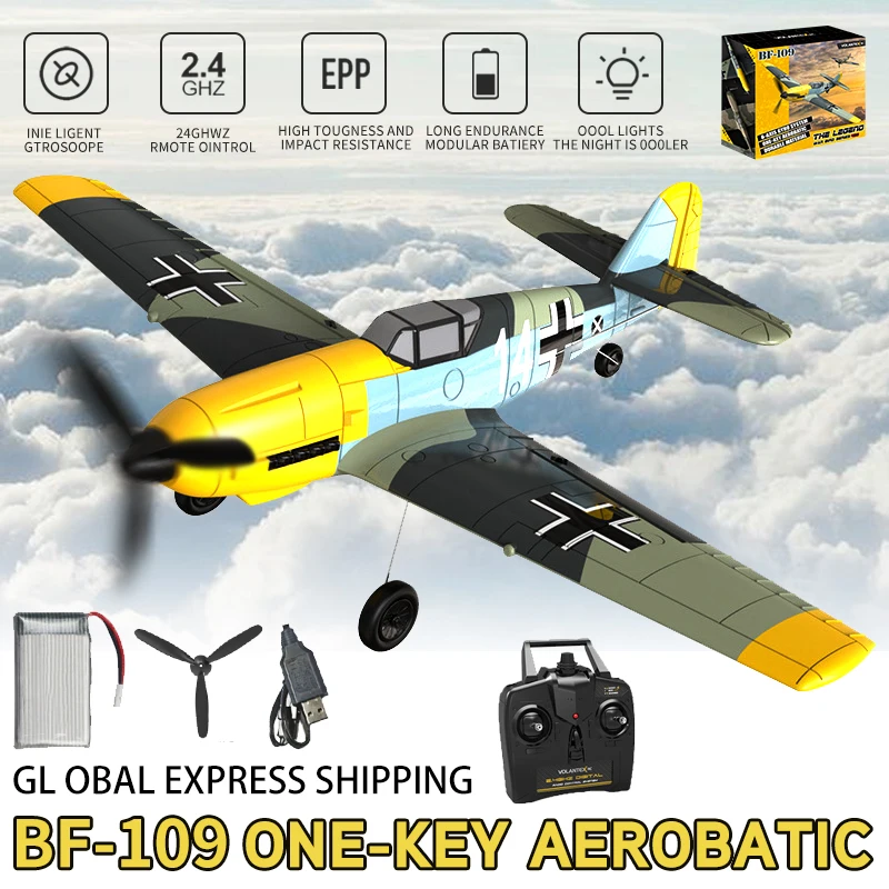 

New Fixed Wing Glider BF109 Remote Control Aircraft Foam Aircraft Model Children's Electric Toys