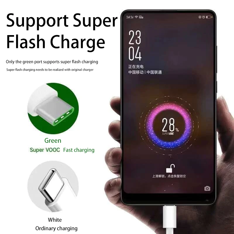 usb c cable 5a fast charging cord for oppo find x reno r17 mobile phone accessories data wire type c cable charger usb cable free global shipping