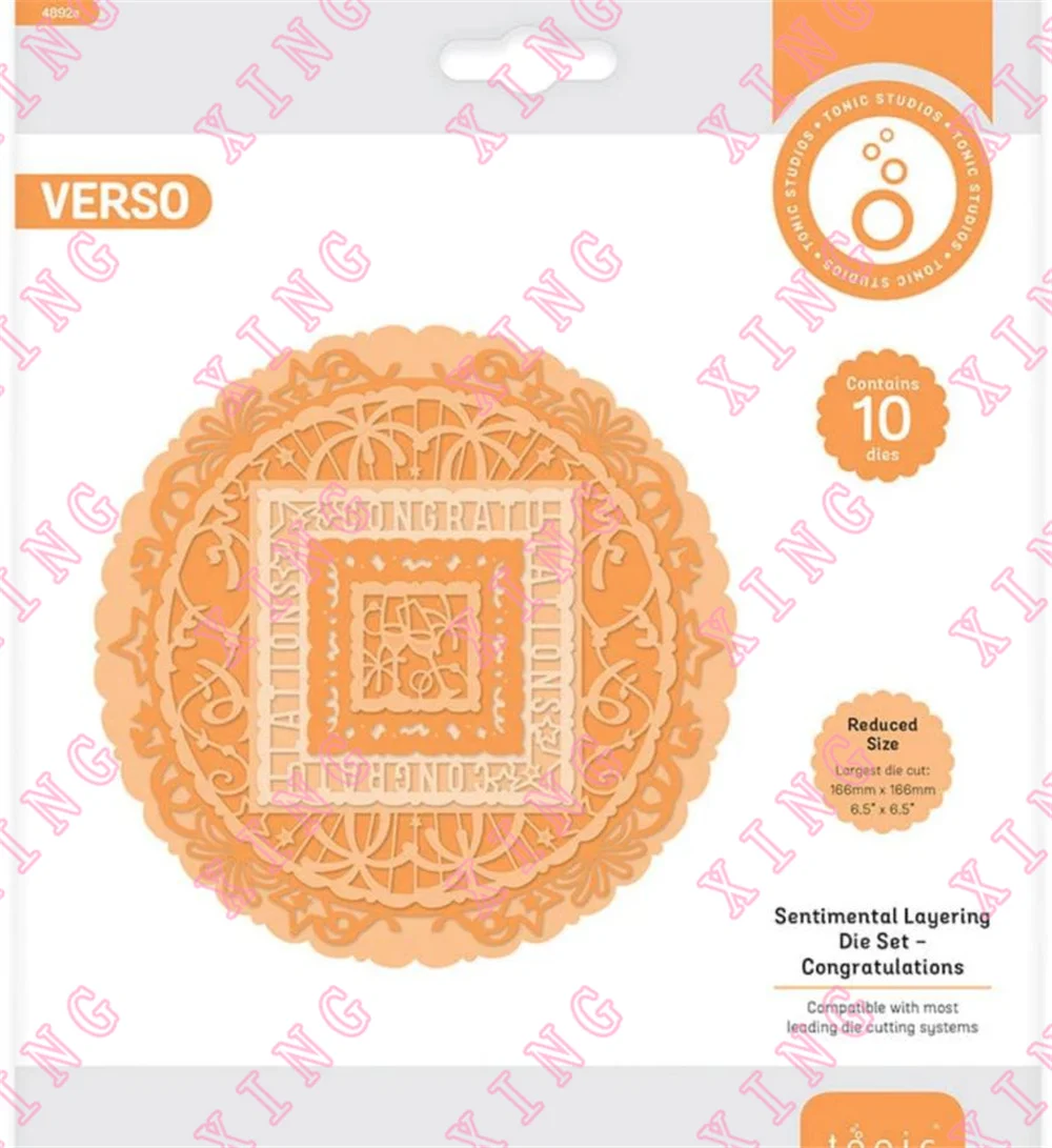 

2022 New Congratulations Die Set Scrapbook Diary Decorate Embossing Craft Template Diy Greeting Card Handmade Metal Cutting Dies