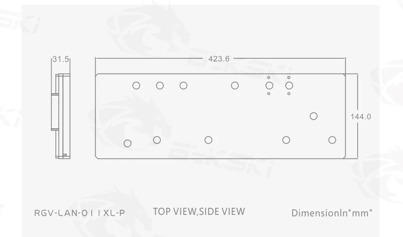 BYKSKI акриловая плата комплект водяного канала решение для компьютера LIAN LI O11 Dynamic XL