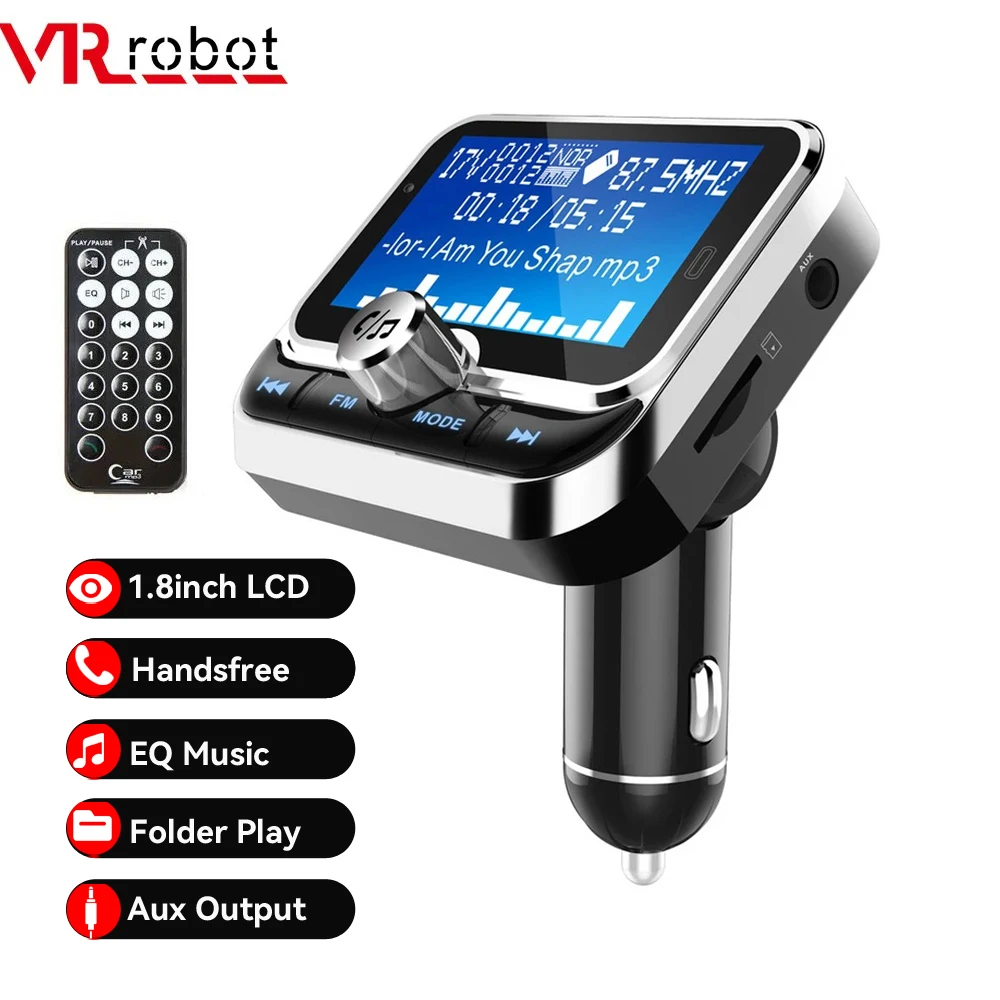 

VR робот FM-передатчик Bluetooth Автомобильный MP3-плеер с поддержкой папки воспроизведения беспроводной громкой связи Автомобильный комплект с дистанционным управлением