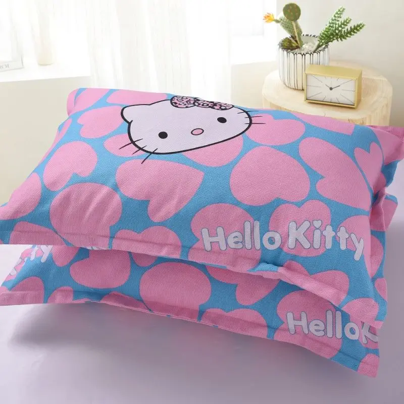 

TAKARA TOMY Spring and Autumn Cartoon Hello Kitty Cotton Rough Pillowcase Breathable Sweat-absorbing Four Seasons Universal