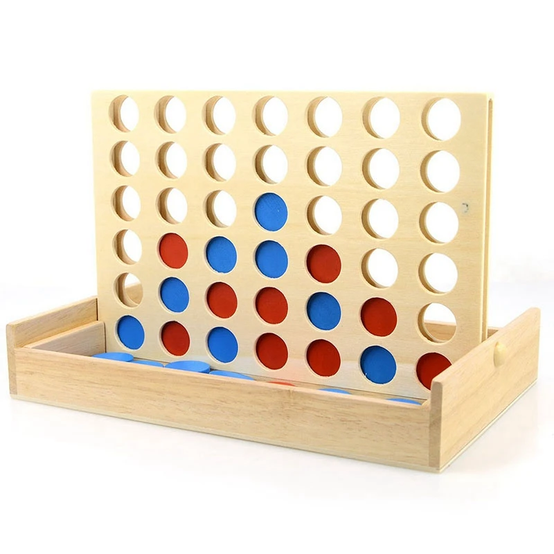 

Four In A Row Wooden Game Line Up 4 Classic Family Toy Board Game For Kids And Family Fun Toys