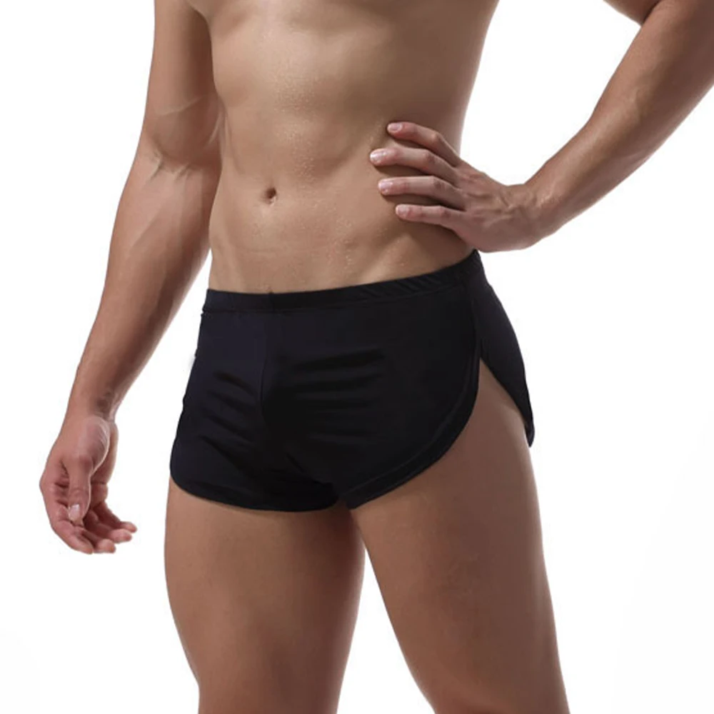

Men's Sexy Breathable Sweat Low Rise Sports Underpants Ice Silk Comfortable Soft Solid Color Arro Panties Quick-Drying Briefs