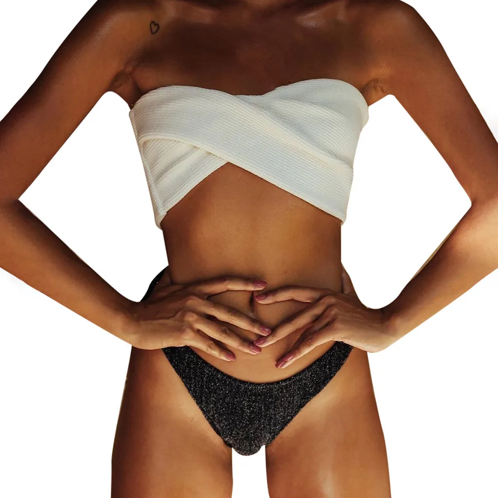 

Swimsuit Light Split Of Women Body Irregularity Flash Bikini Swimwears Tankinis Set Swimwears Women's swimsuit