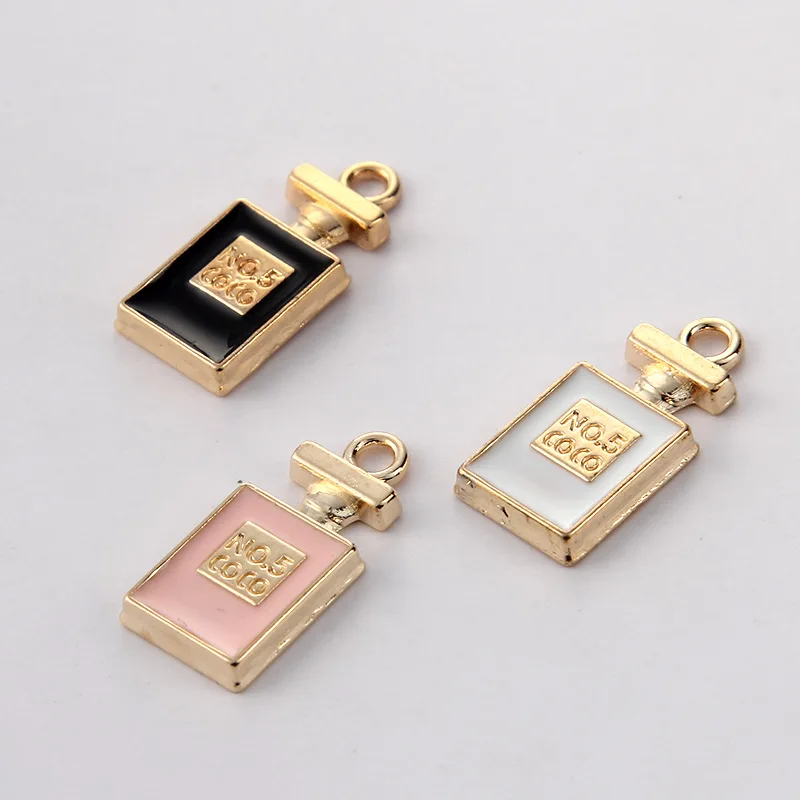 

10 шт., эмалевые Подвески в виде флакона для духов