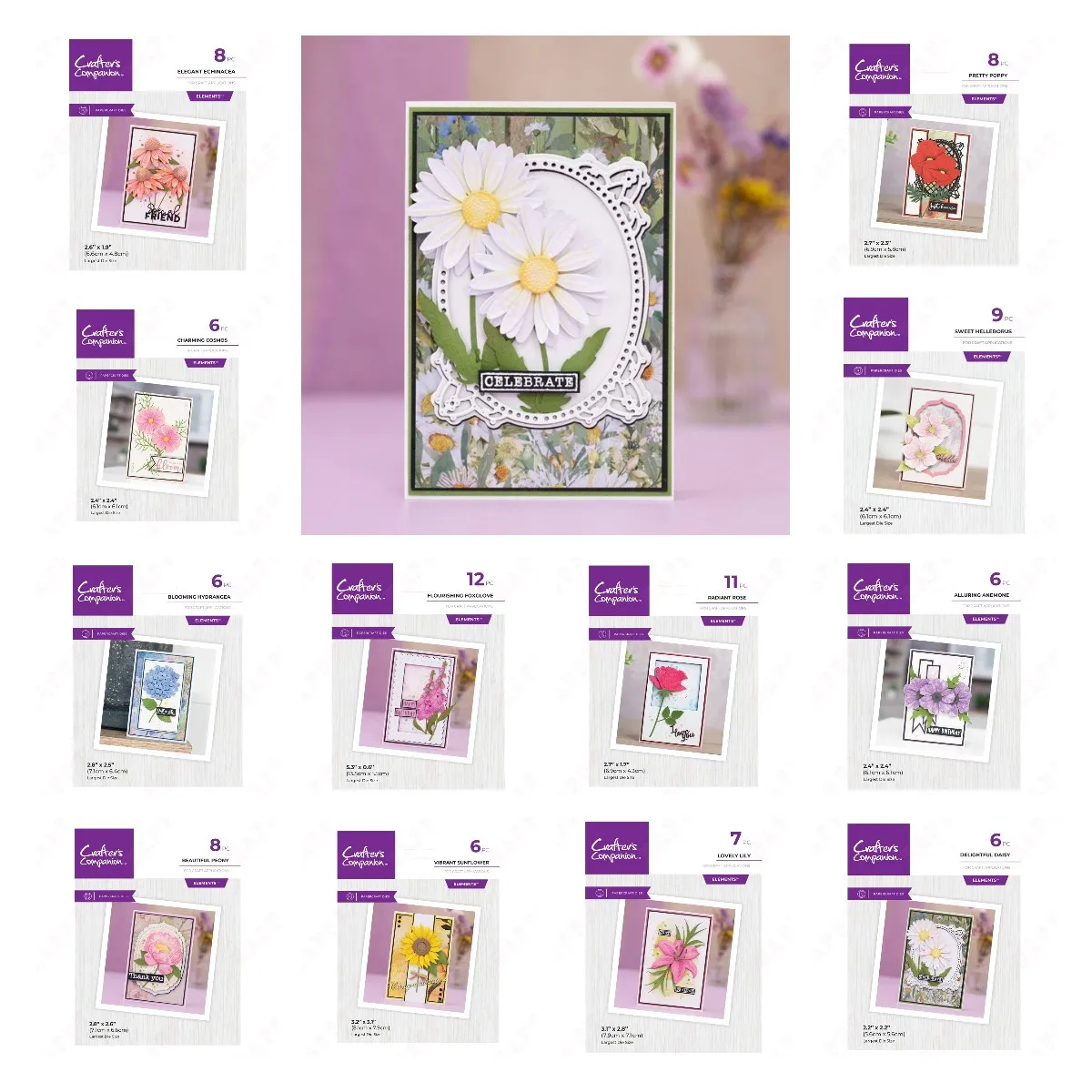 Металлические пресс-формы 2024 Новое поступление элегантная Эхинацея и прекрасная