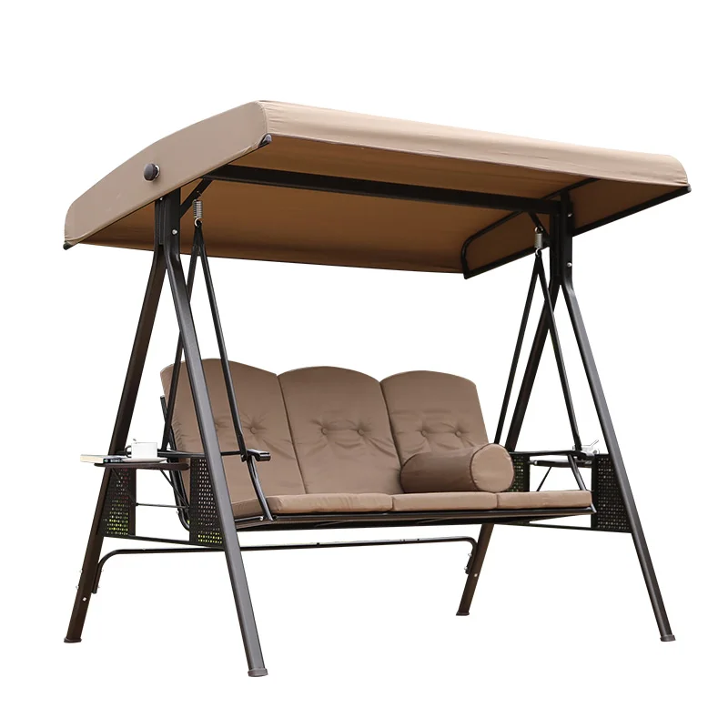3-местные качели для патио домашняя дорога дешевые уличные взрослых с солнечной