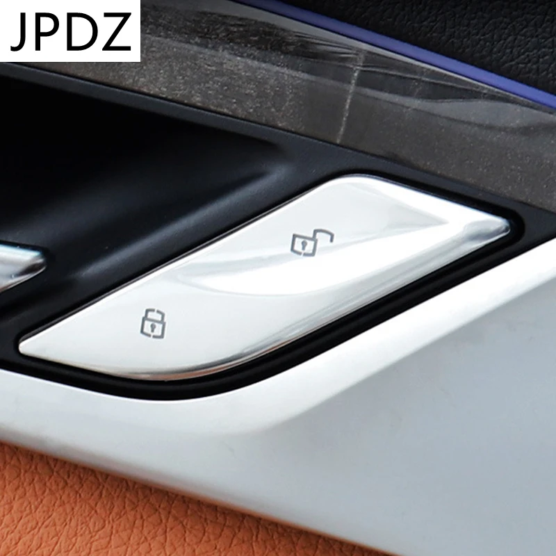 

Chrome ABS Auto Door Lock Decorative Button Panel Cover Interior Trim Silver Sticker For BMW G30 2018 Car Accessories Decoration