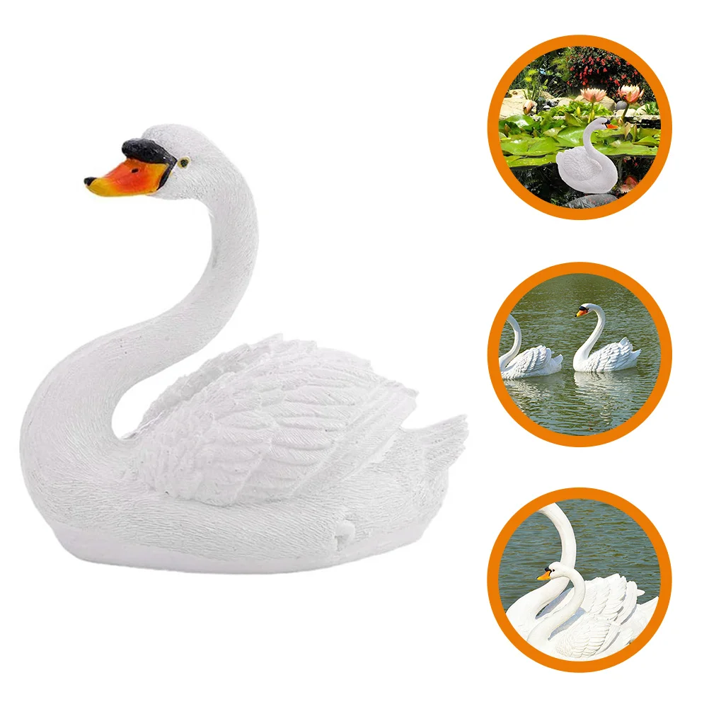 

Floating Swan Statue Decorations Party Artificial Home Outdoor Resin Adorable Pool Decors Decorative