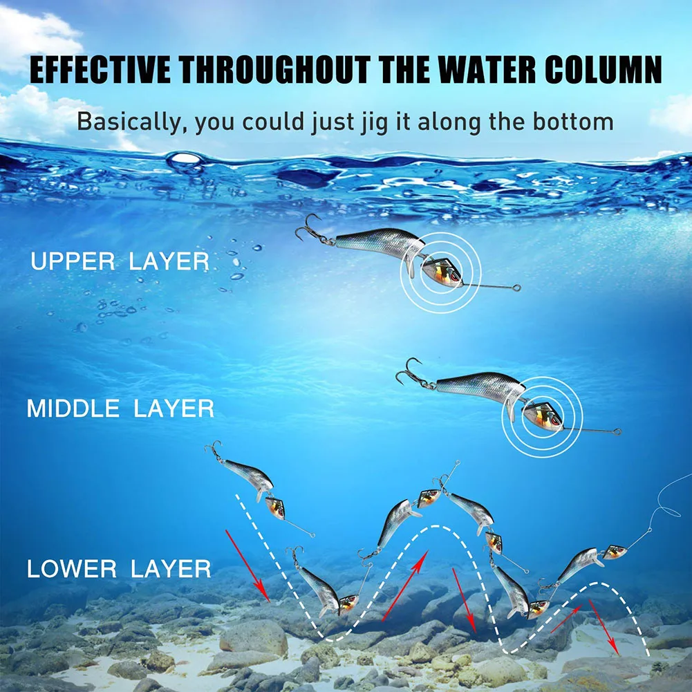 

ABS Material Lure Bait Bionic Two-section 14.8*11.5*1.8cm Bionic Two-section Multi-section Bait Outdoor Fishing