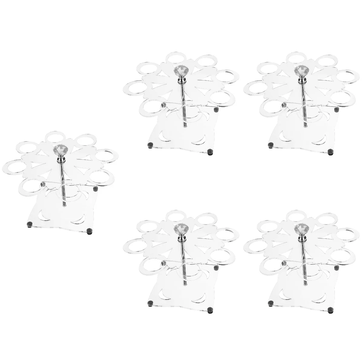 

5pcs Rotatable Ice Cream Cone Holder Acrylic 8 Holes Ice Cream Cone Display Stand