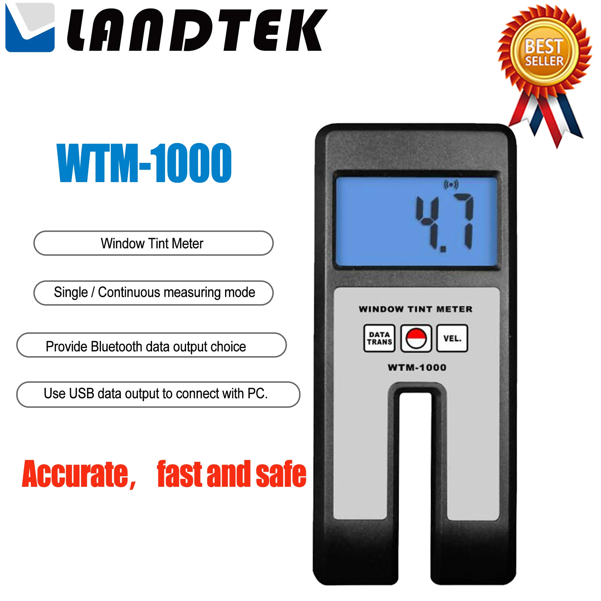 LANDTEK WTM-1000 ТИНТ окон используется для измерения коэффициента пропускания или