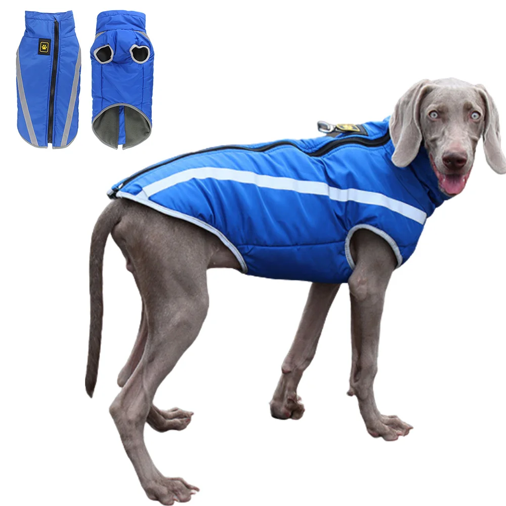 

ABQP Winter Warm Dog Clothes Waterproof Pet Padded Vest Zipper Jacket Coat For Small Medium Large Dogs Dog Costume Pet Apparel