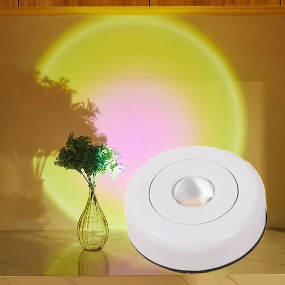 ZQQBYY закат фотография искусственная радуга неоновая ночь проектор настенная