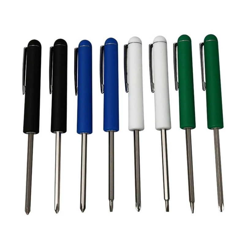 

Pocket Screwdriver Pen Screwdriver Multipurpose Portable Screwdriver Crossing/Flathead/Hex Screwdriver for Repairing