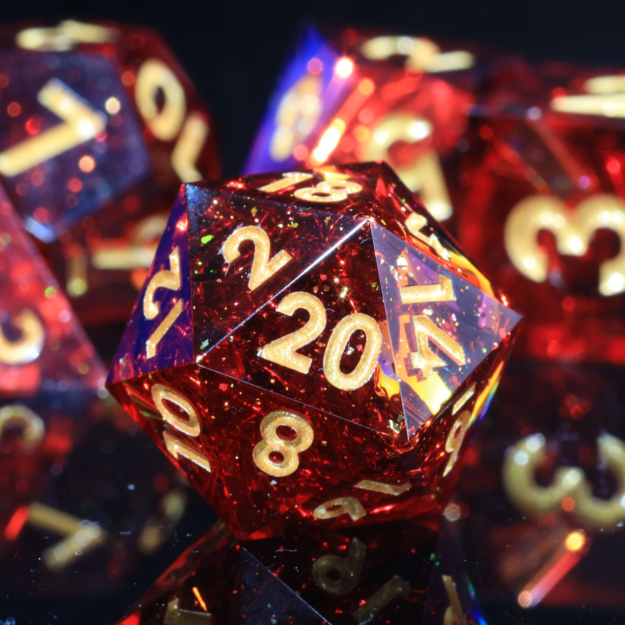 Набор кубиков MINI PLANET DND набор ручной работы из многогранной смолы с острыми