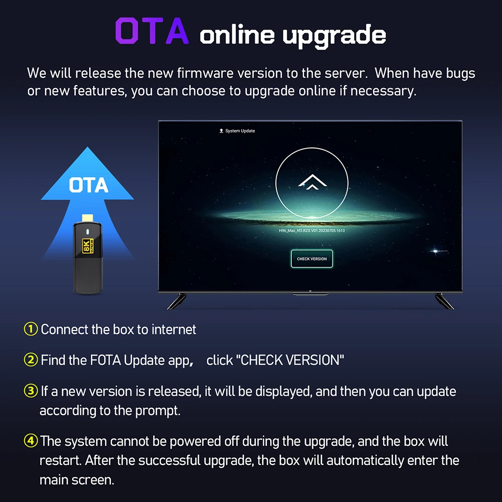 

Умная ТВ-приставка H96max M3 с поддержкой Wi-Fi, 6 HD, 8K