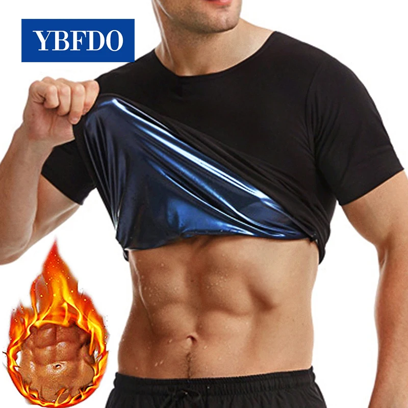 

YBFDO мужской костюм для сауны, термобелье, Корректирующее белье, жилет для похудения, компрессионный термальный Топ, тренировочная рубашка