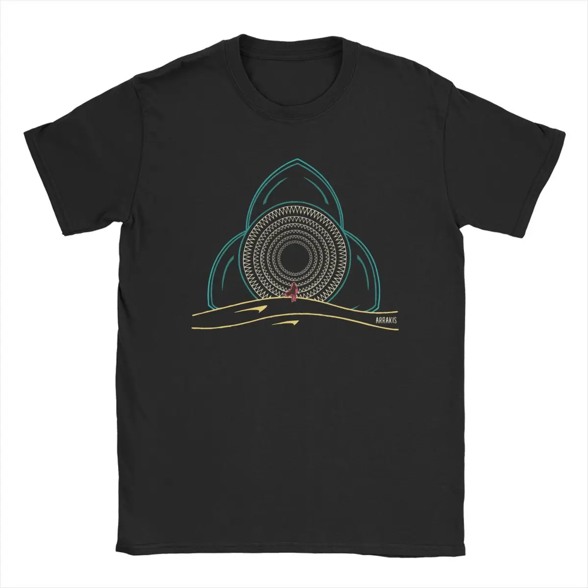 

Arrakis Sandworm (Neon) DUNE Men's T Shirts Humorous Tees Short Sleeve Round Neck T-Shirt for men 100% Cotton Gift Idea Clothing