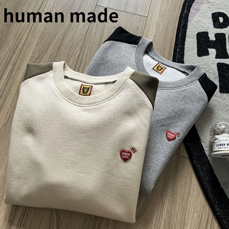 

Human Made Hoodies High Quality Men Women Couples American Retro Raglan Pullover Sweatshirts Haikyuu