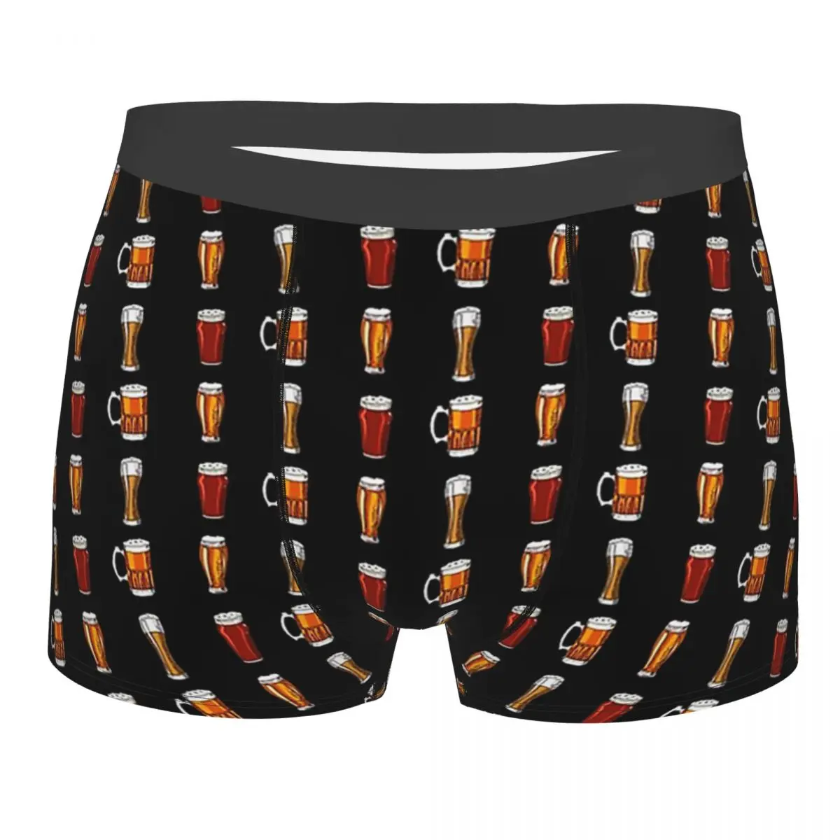

Humor Boxer Retro Black Beer Pattern Shorts Panties Briefs Men Underwear Polyester Underpants for Male S-XXL