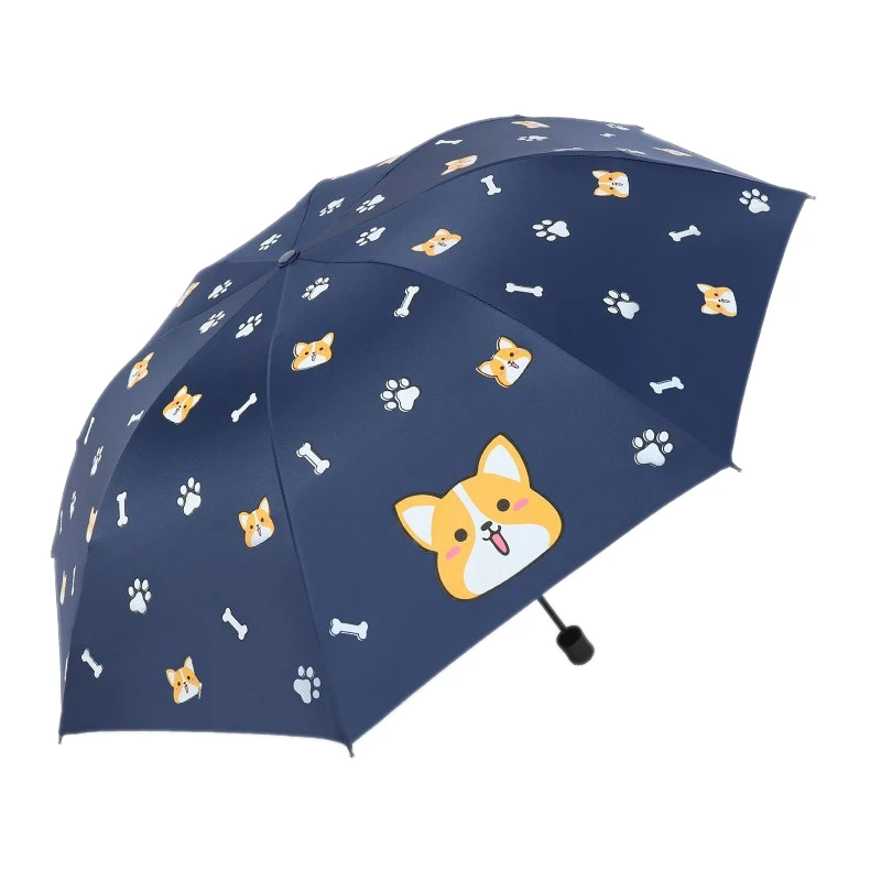

Модный мультяшный зонт для милой собаки корги для женщин УФ-зонт с защитой от дождя зонтик от дождя Складные зонтики ручной работы