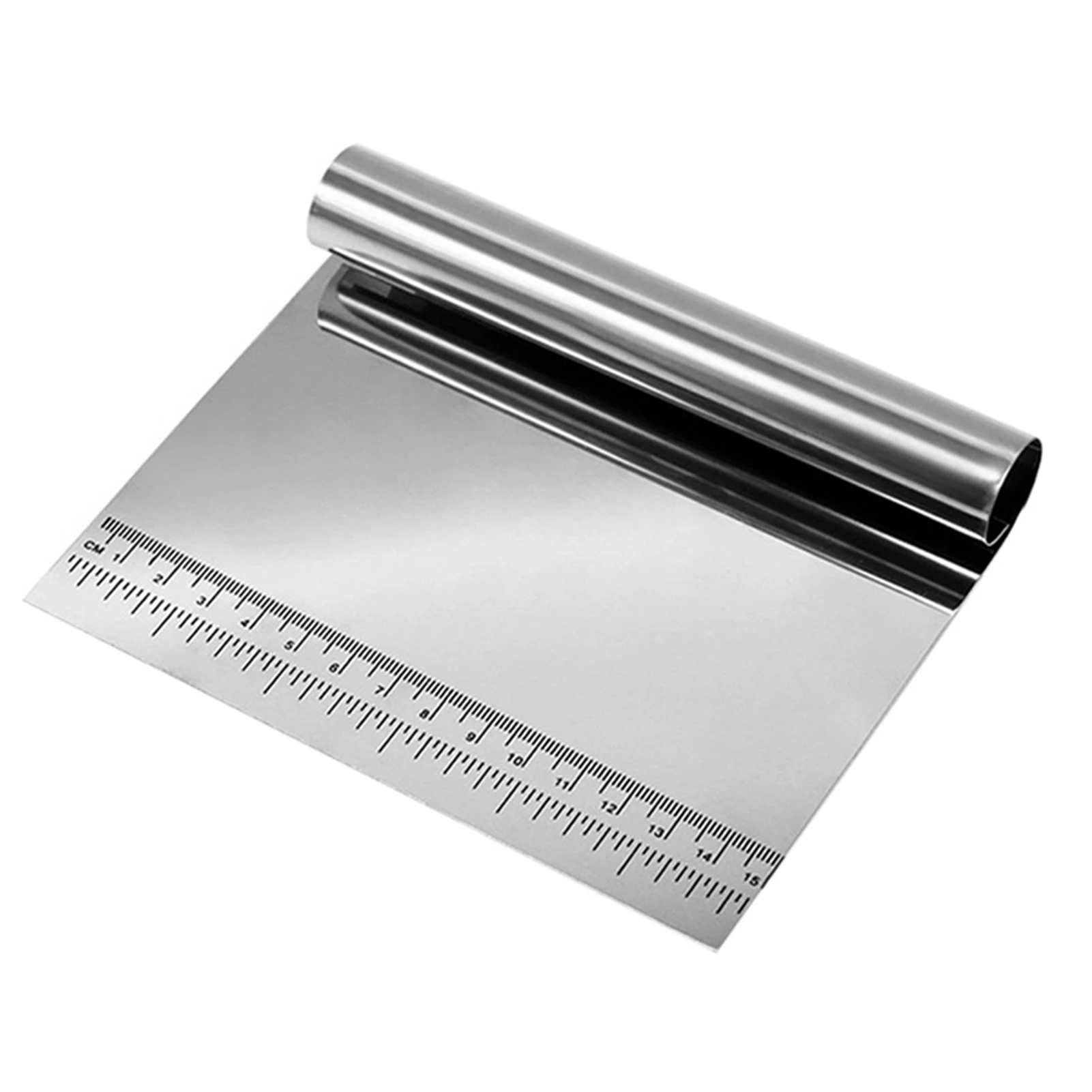 

Stainless Steel Food Scraper with Comfortable Grip Versatile Kitchen Utensil for Dough Cake Pizza B88