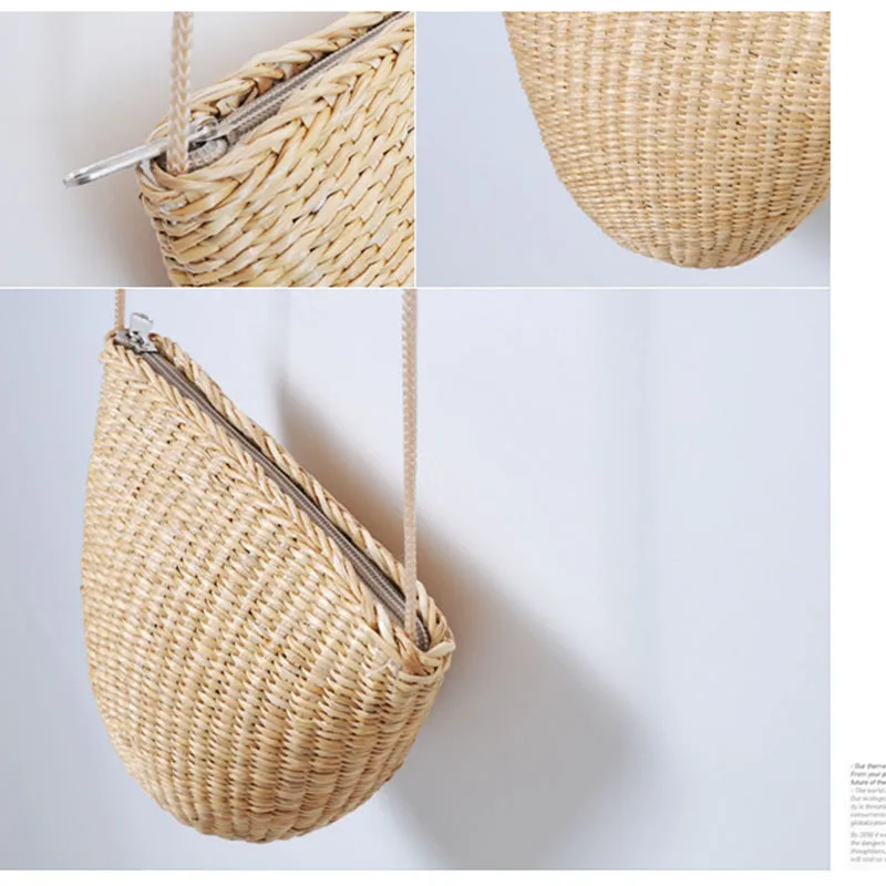 Женская плетеная мини-сумка из ротанга соломенная сумка ручной работы летняя
