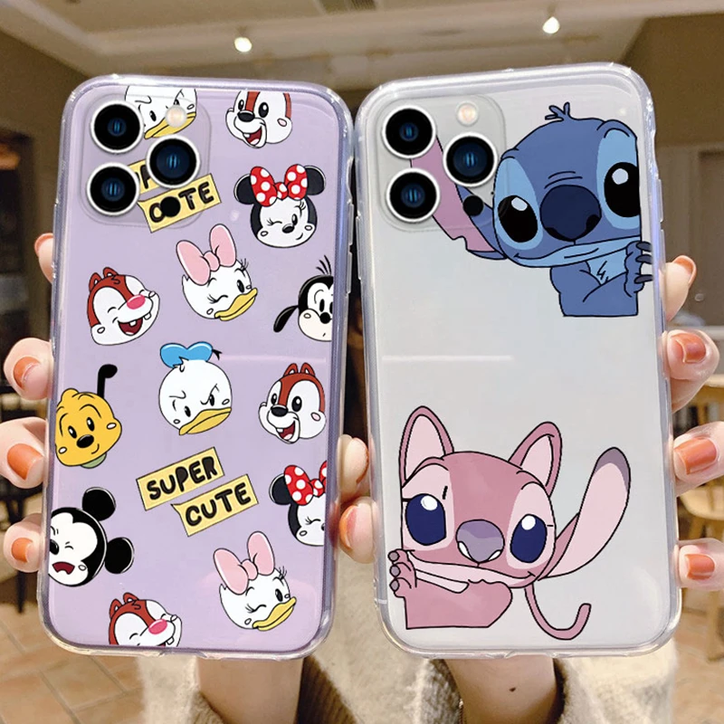 

Прозрачный чехол с Микки и Минни Маусом Дейзи Дональд Дак Стич для iPhone 12 Pro Max чехол для телефона прозрачный для iPhone12 Mini 12pro чехол