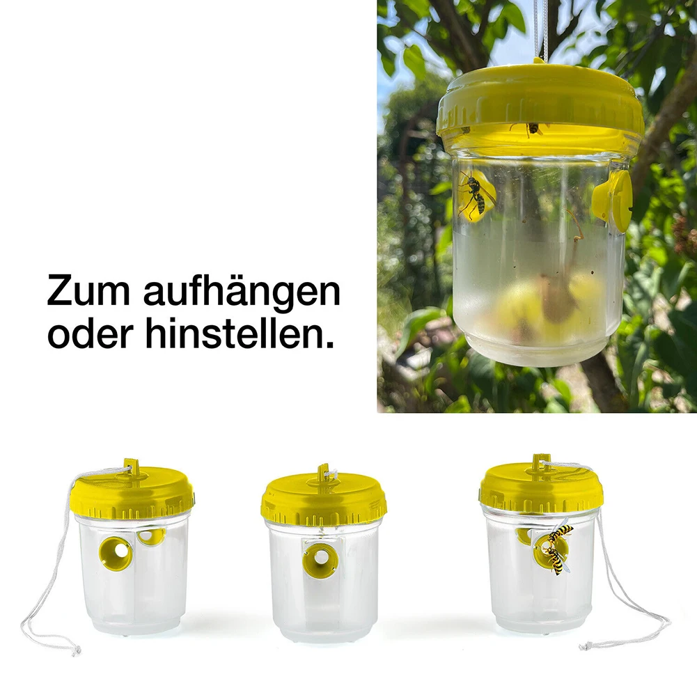 Lure Wasp Traps 13 Cm 3pcs/set Against Bees Hornets Attractant Defense For Hanging Insect Protection Transparent