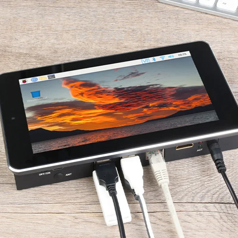 Для Raspberry Pi CM4 7-дюймовый сенсорный экран комплект Все в одном 800x480 с фронтальной