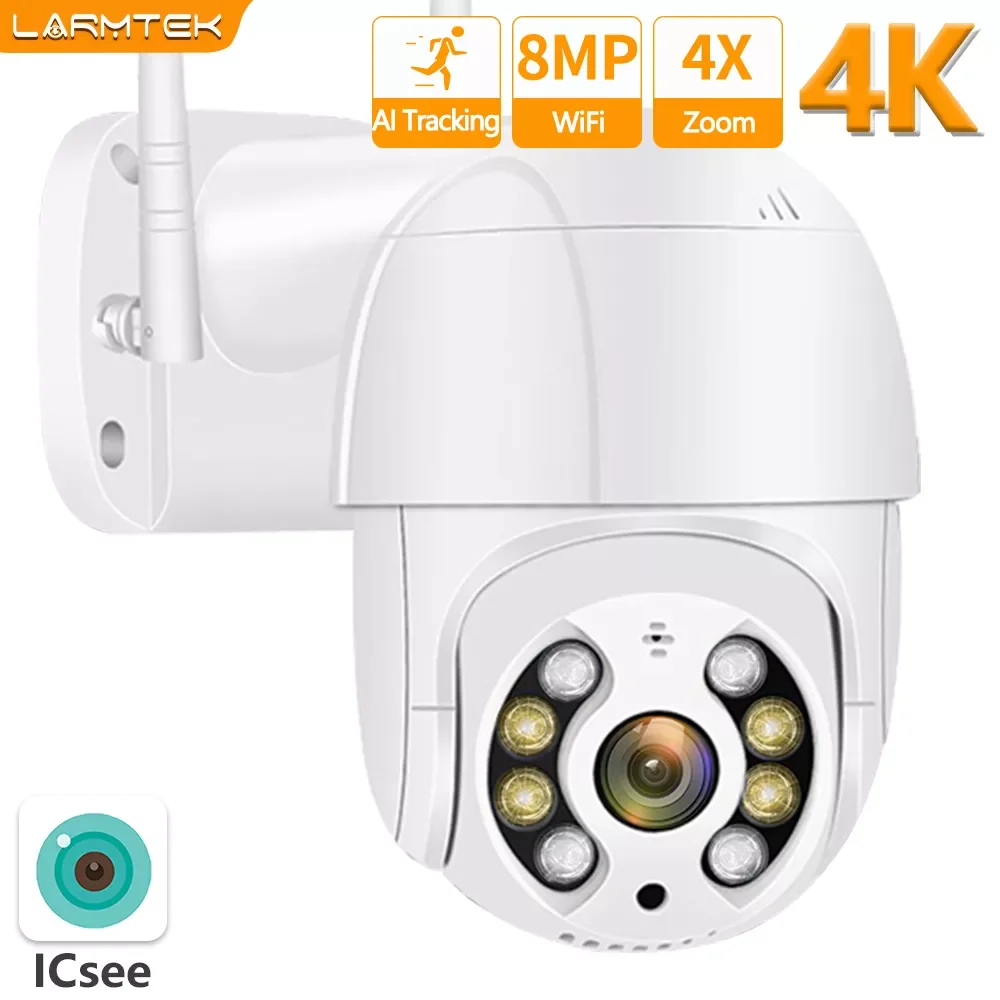 

NEW2023 8MP 4K IP Camera WiFi Outdoor PTZ Cam 5MP HD Video Surveillance Wireless H.265 Onvif 1080P Auto Tracking Support Alexa