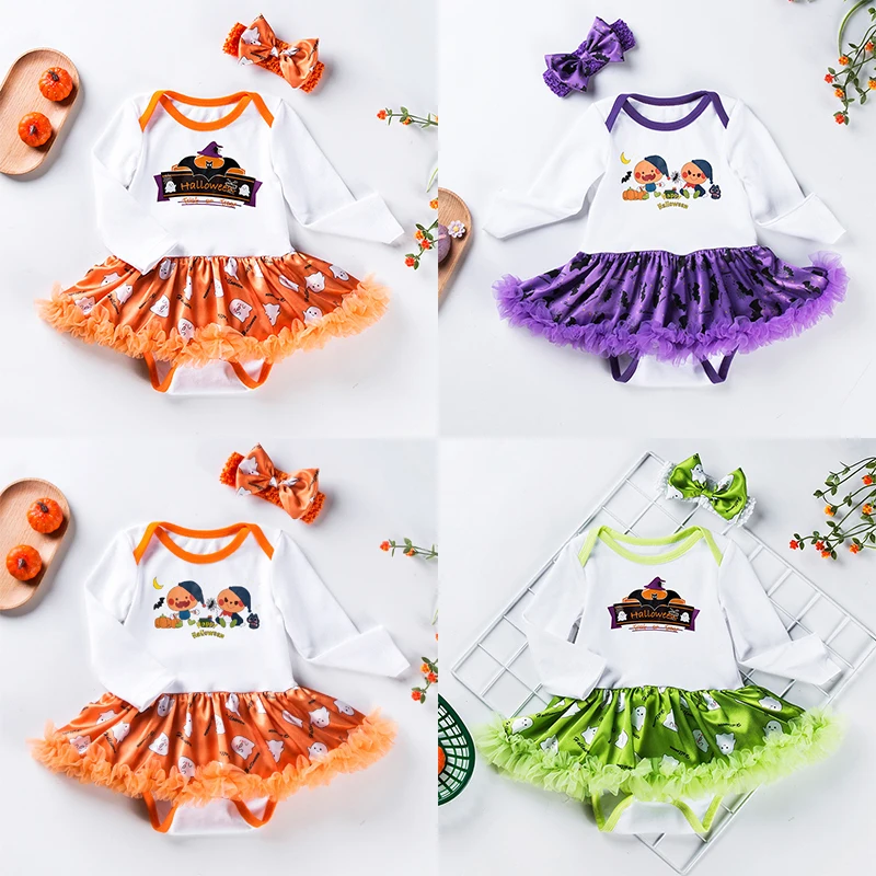 

Baby Romper Dress Newborn Halloween Costumes Baby Girl Halloween Romper Tutu Dress Costume Clothes Outfit Clearance processing