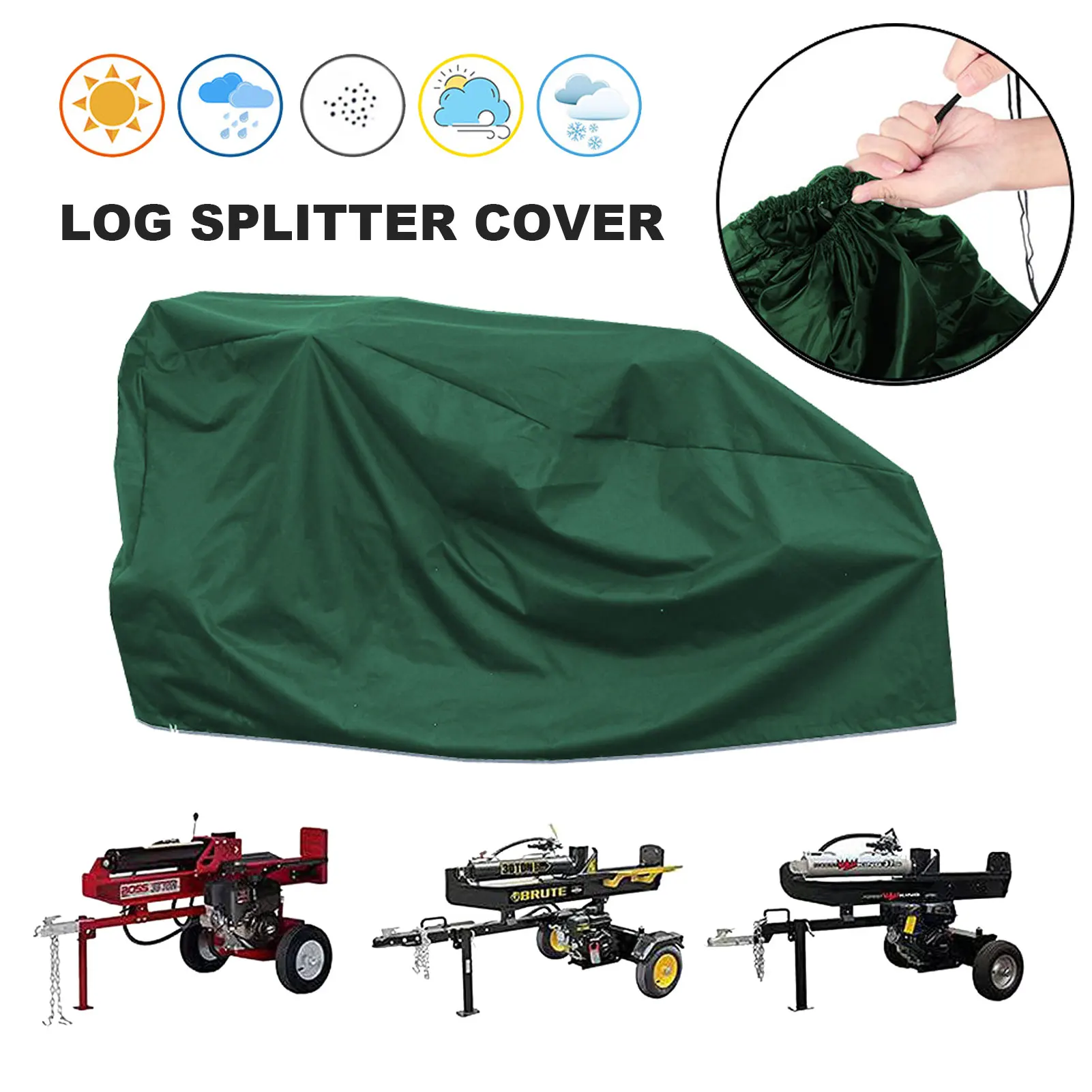 

Wood Splitter Cover Waterproof Heavy-Duty Log Splitter Cover 210D Oxford Weather-Resistant Storage Cover Anti Dust Protec Cover