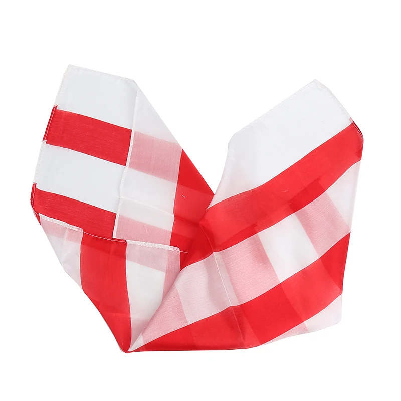 18 дюймов полосатый шелк/шарфы (красный и белый) Волшебные трюки 100% чистый шелк 45